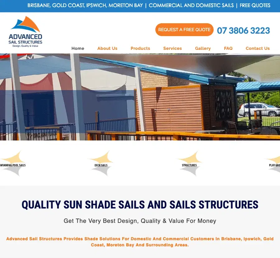 Advanced Sail Structures website project